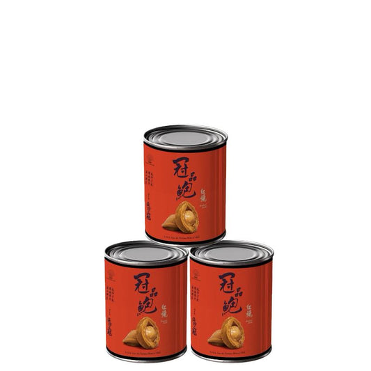 Braised Sauce Abalone (3 Cans) 5 Units Per Can 冠品鮑罐頭鮑魚(紅燒鮑汁)五頭